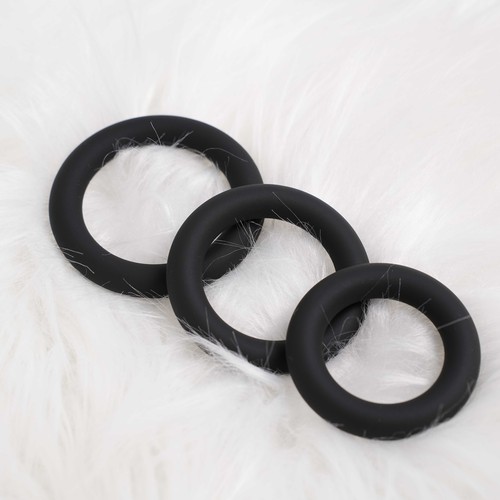 3PCS Silicone Cock Ring Set Penis enhancer Enhancer Stay Harder Sex Toys for Men - Picture 19 of 45