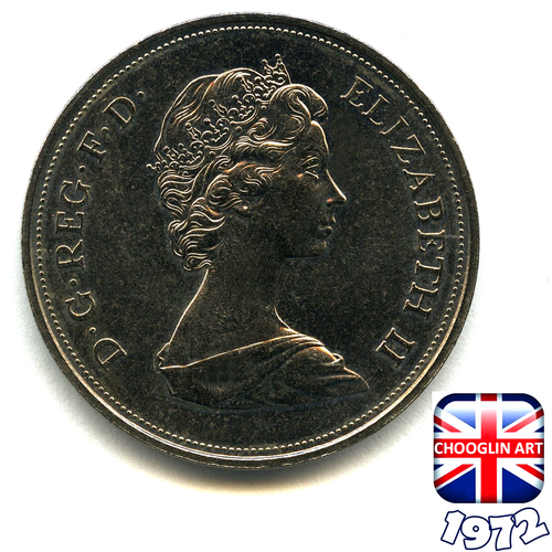 A BRITISH 1972 ELIZABETH II "SILVER WEDDING" CROWN, 53 Years Old! - Picture 2 of 2