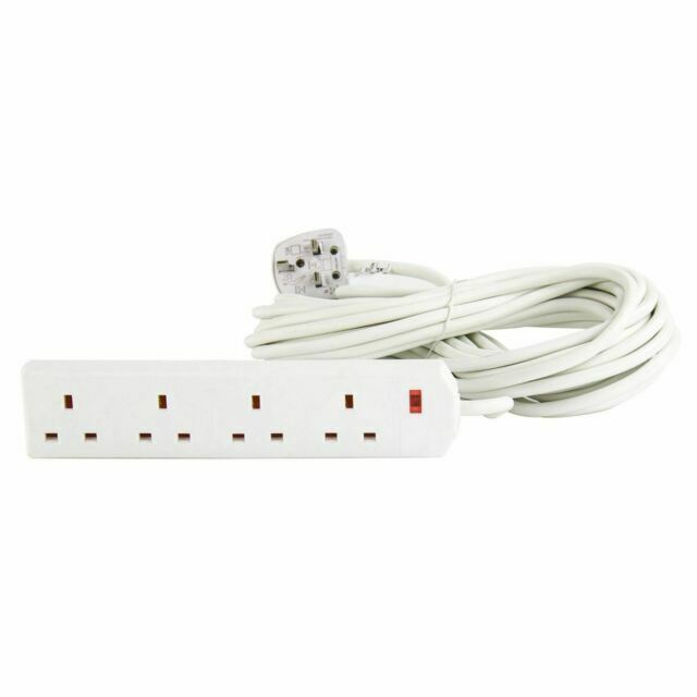 ELECTRICAL 6-WAY EXTENSION LEAD 6-GANG 2-METRE EXTENSION CABLE PLUG 13A UK PIFCO