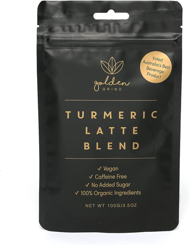Golden Grind Turmeric Latte Blend 100G (40 Serves). 100% Organic, Vegan, Gluten