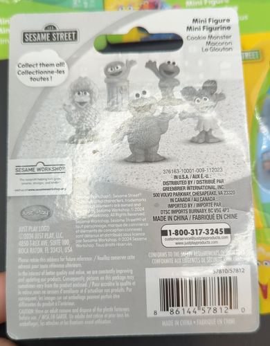 5 Mini Figures/ Bonus Card- Sesame Street- Elmo, Cookie, Abby, Big Bird, Oscar - Picture 2 of 4