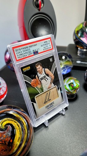 LUKA DONCIC 2018-19 PANINI INSTANT RC FLOORBOARD SIGNATURE BLACK 1/1 PSA 10 AUTO - Picture 7 of 12