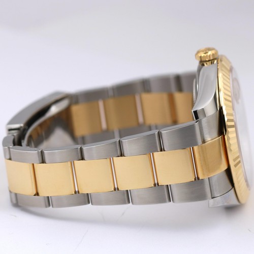 Montre Rolex DateJust blanche 126333 41 mm acier or 18 carats 41 mm boîte de montre Oyster 2022 comme neuve - Photo 7/7