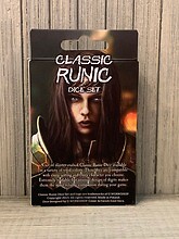 NEW IN BOX ©2019 Q WORKSHOP CLASSIC RUNIC GREEN AND YELLOW DICE SET OF 7 - Picture 3 of 12
