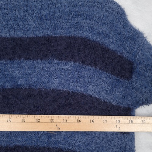 Elisa Cavaletti Sweater Womens Medium Blue Gold Shaggy 3D Art Graphic Italy - Picture 17 of 21