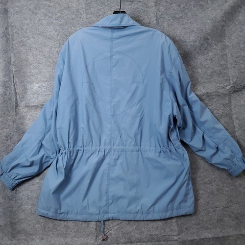 Boston Proper Fitted Jacket Blue Buttons Full Zip Stretch Size Large Solid - Picture 5 of 21