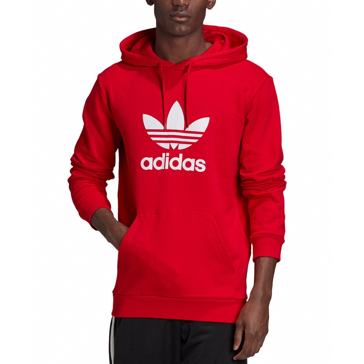 Dressoir dodelijk pariteit Men Hoodie Small Adidas Originals Trefoil Activewear Pullover Sweatshirt  Red | eBay