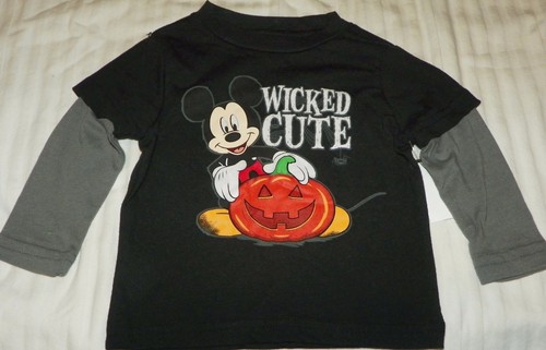 "NEW" Disney MICKEY MOUSE Pumpkin HALLOWEEN SHIRT Infant's 12M Long Sleeve "NEW" Disney MICKEY MOUSE Pumpkin HALLOWEEN SHIRT Infant's 12M Long Sleeve