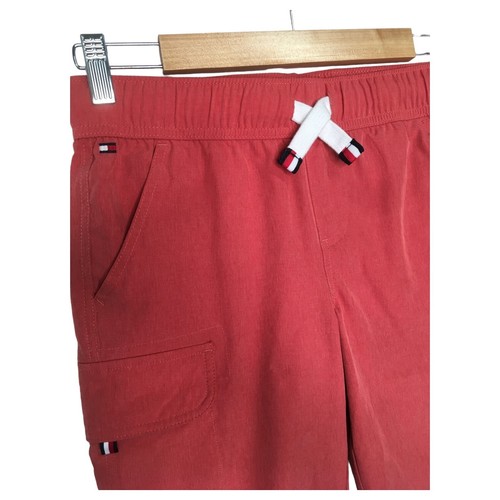 Tommy Hilfiger Shorts Boys 16 Cargo Pull On Elastic Tie Waist Lightweight Red - Picture 3 of 11