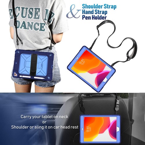 Neu iPad 10,2 Zoll 9. 8. 7. Hülle Stoßfest Silikon Case mit Schultergurt - Bild 42 von 72