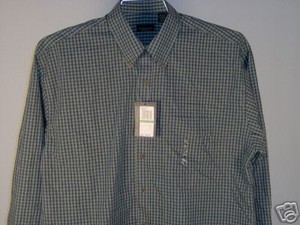 Van-Heusen-Long-Seeve-Shirt-Blue-Green-Yellow-White-L-Men-039-s-Clothing-New