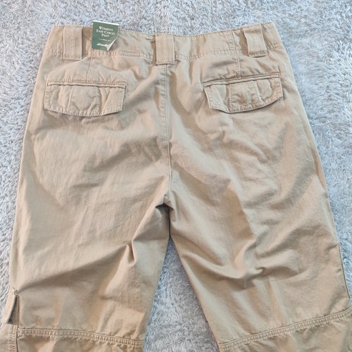 Vintage Eddie Bauer Hose Damen Cargo 6 30x31 Khaki Hellbraun Wandern Outdoor Neu mit Etikett - Bild 8 von 15