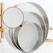 10-21cm Flour Sieve Stainless Steel Round Flour Sieve Strainer With 40 Mesh