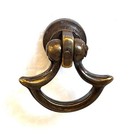 Brass axe Dutch drop handle pendant antique cupboard door drawer cabinet 3/4"