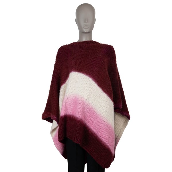 72424 authentische GABRIELA HEARST burgunderrot Kaschmir 2024 LYLA PONCHO Jacke OS