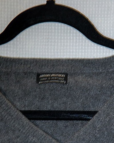 Vtg Brooks Brothers Sweater Vest Mens M44 Gray Sleeveless Cashmere Scotland Made - Picture 4 of 5