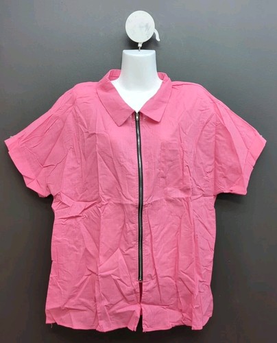 Stylist Groomer Barber Vet Tech Hair Water Resistant Nylon Jacket Coat XXL Pink - Picture 1 of 6