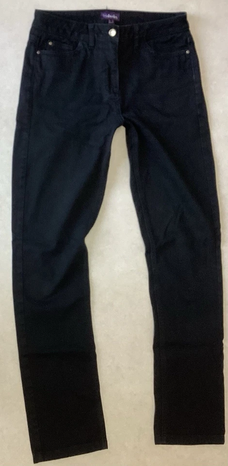 Ladies Long Tall Sally LTS Straight Black Faded Jeans Size 12 W30 L34 (427D) - Image 3 of 4