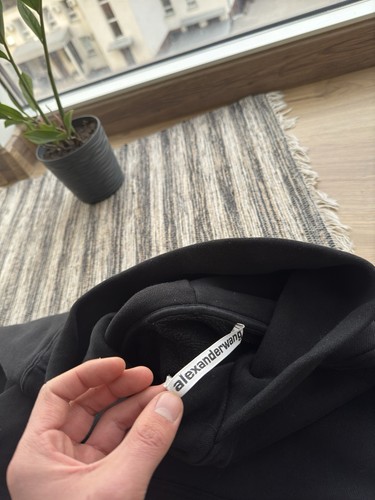 Alexander Wang Designer Black Hoodie Size M Men - Picture 7 of 10
