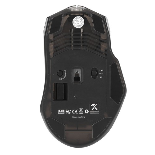 (Black) Transparente Maus Mit RGB-Lichteffekt Geräuschlosen Tasten Und