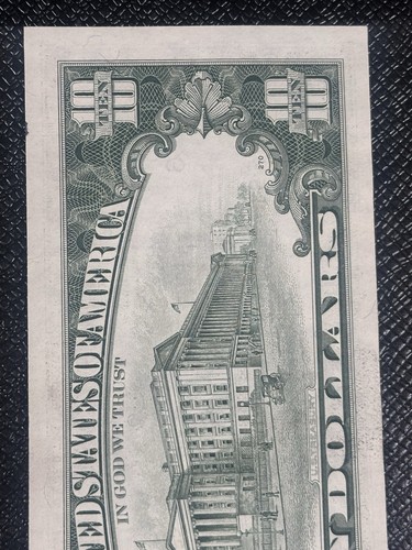 1985 $10 Federal Reserve Note Green Seal Beautiful & Crisp UNC COND.  (0843) - Picture 5 of 12