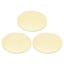 3 Pcs Metal Stamping Blanks, 50mm Round Stamping Tags, 0.8mm Thick, Brass Tone