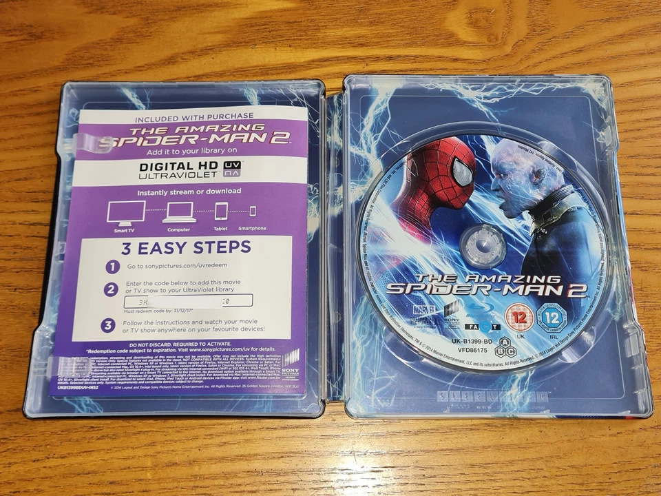 THE AMAZING SPIDER-MAN 2 Blu-ray steelbook HMV rare OOP UK region free (Marvel) - Image 4 of 4