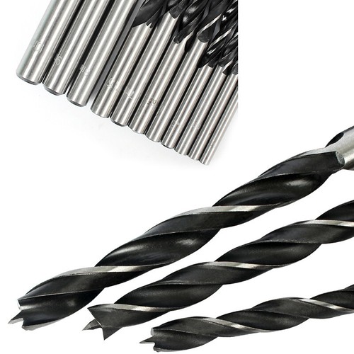 High carbon Steel Brad Drill Bit Set Round Shank Wood Specific 1.5-10mm Dia - Picture 8 of 9