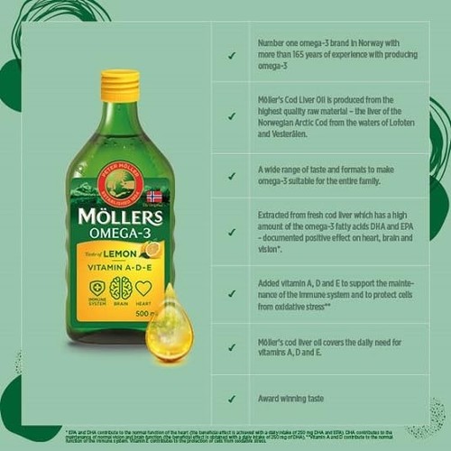 Moller’s ® | Omega 3 Cod Liver Oil | Nordic Omega 3 Dietary Supplement with - Picture 3 of 5