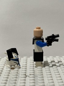 LEGO&reg; Star Wars Captain Rex Phase 1 (7675)  Minifigure SIDE EYE RARE MISPRINT!!!