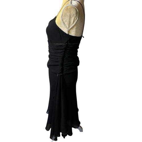 Max Studio Kleid Damen Small Schwarz Ärmellos 100% Seide Special Edition Y2K - Bild 3 von 9