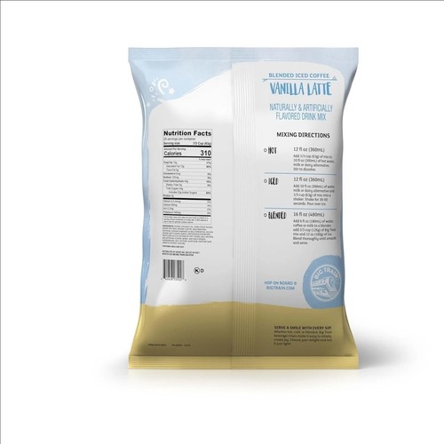 Mezcla de café helado mezclado café helado vainilla latte bolsa a granel de 3,5 lb - bolsa individual 43 - Imagen 2 de 7