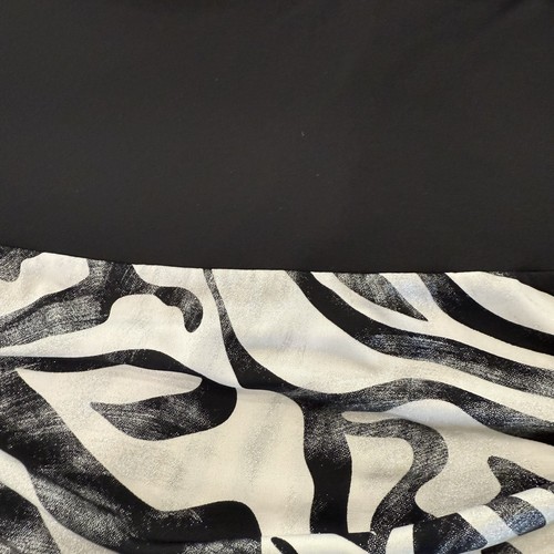 Topia One Piece Layered Tank Look Y2K O-Ring Zebra Print Top Med/Large - Picture 6 of 6