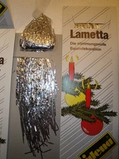 1  LEAD SILVER German Christmas Tree Tinsel Stanniol Lametta Eislametta Icicles