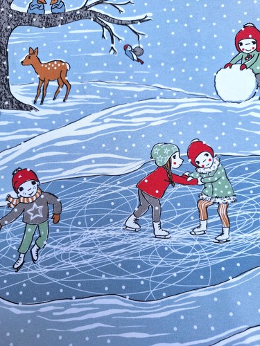 Weihnachtsstoff  Jersey Lillestoff Bellas Jahreszeiten Susalabim 0,25 x 1,60 m - Bild 3 von 6