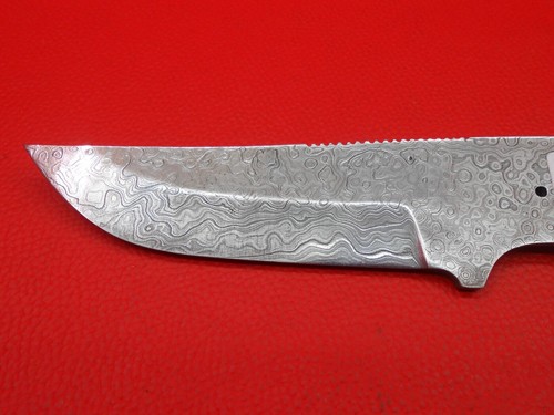 Custom Handmade Rain Drop Pattern Damascus Hunting Knife Blade Blank S529 - Picture 6 of 10