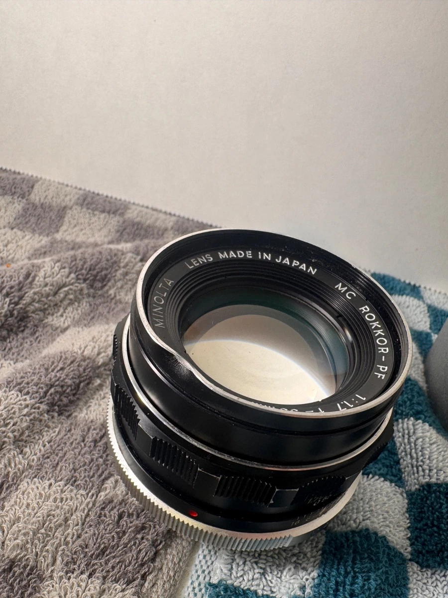 Minolta Rokkor PF 55mm Focal Camera Lenses f/1.7 Maximum Aperture