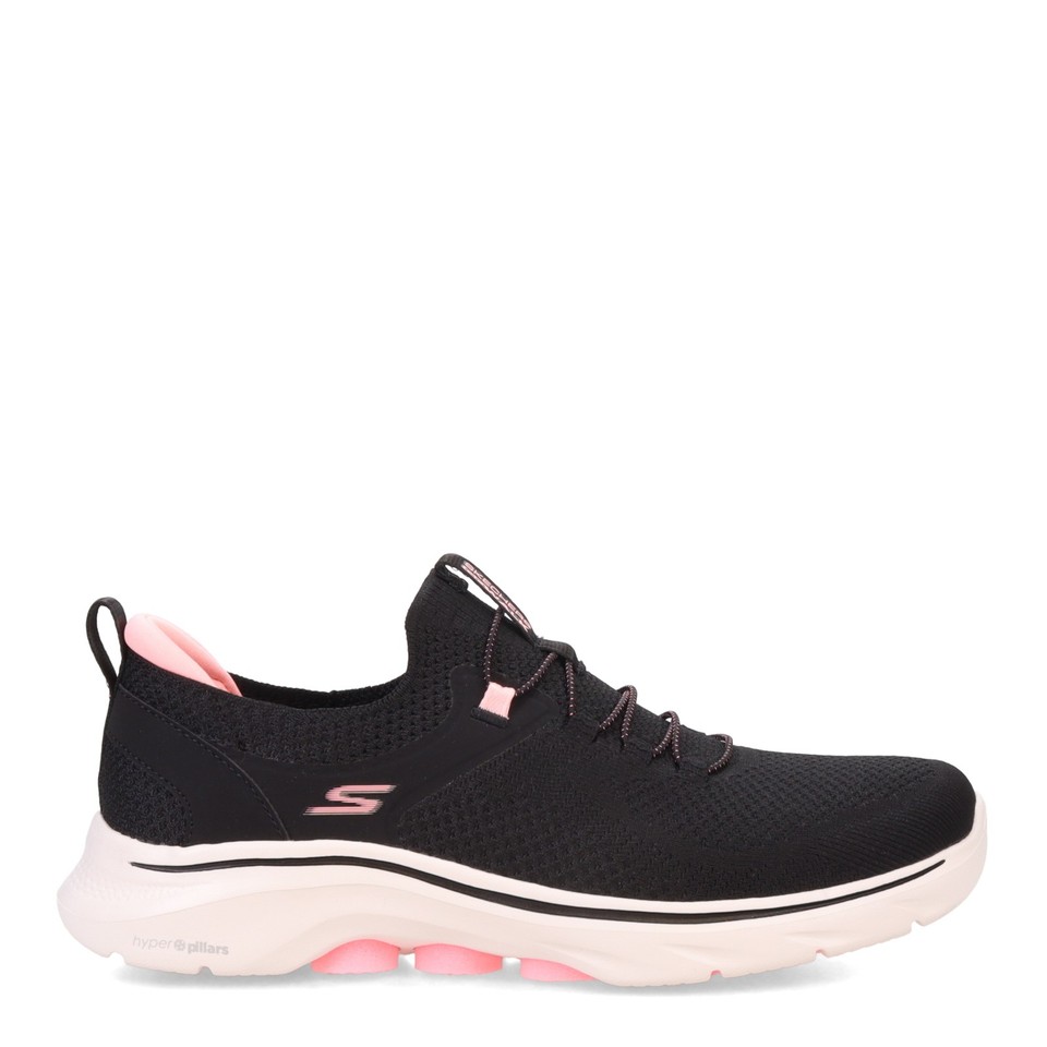 Women's Skechers, GO WALK 7 - Abie Sneaker 125225-BKHP Black Hot Pink ...