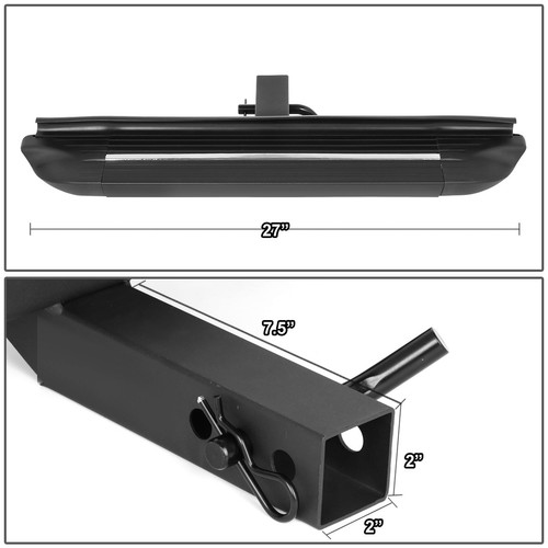FOR 2"RECEIVER ALUMINUM 27" X 4" TRAILER TOW/TOWING HITCH STEP BAR BUMPER GUARD - Picture 2 of 5