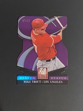 2014 Panini Donruss Elite Mike Trout #22 Status Purple Rare Die-Cut 07/27 Angels