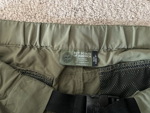 Boy Scouts Men’s Green Convertible Cargo Trail Switchback Pants Lrg 36x28 in - Picture 3 of 6