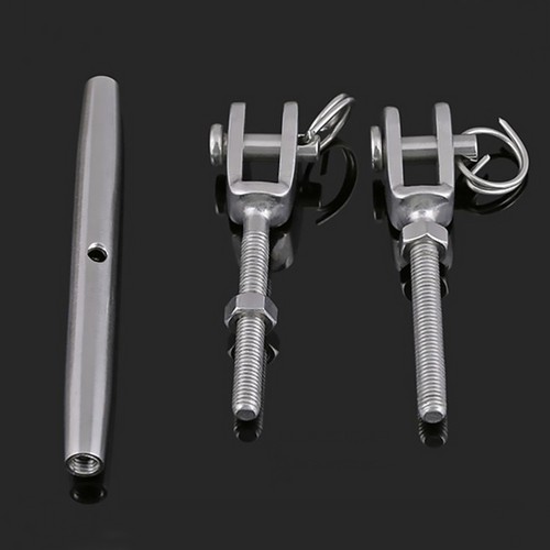 2 Count Rope Tensioner Threaded Cable Tensioners Steel Wire Buckle Turnbuckle - Picture 12 of 12