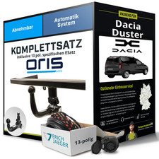 Für DACIA Duster I Phase 1 HS_ Anhängerkupplung abnehmbar +eSatz 13pol 10-13 AHK