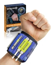 Ultra-Strong Magnetic Wristband with 10 Powerful Magnets - Hands-Free Tool & ...