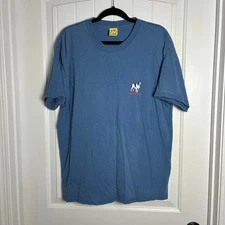 Big Dogs Santa Barbara Blue Short Sleeve T-shirt 100% Cotton Large