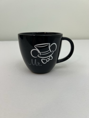 Disney Parks “MR.” Black Coffee Mug Wedding Groom Husband His Mickey Mouse - Picture 2 of 5