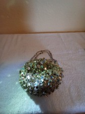 Vintage Sequined/Beaded Silver Prom/Evening Bag