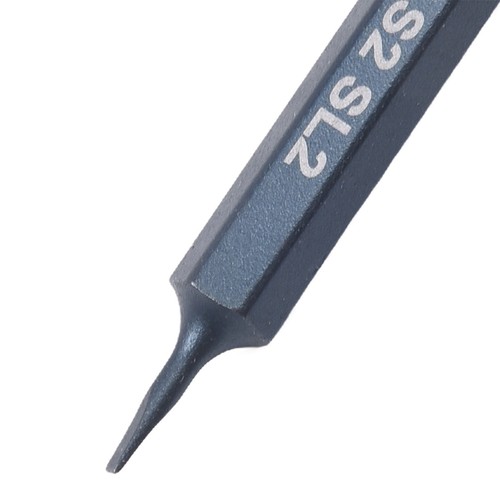 Reliable Magnetic Slotted Screwdriver Bit Blue 50mm Length Alloy Steel 2 0mm - Picture 13 of 49