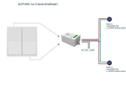 kinetic-switch Funkschalter 1-fach batterielos IP20 gold - Bild 5 von 5