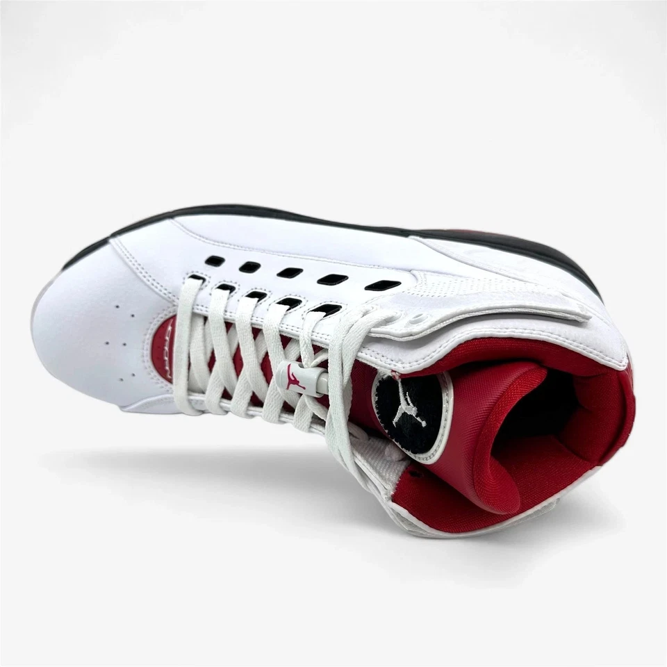 Zapatilla deportiva Jordan Ol' School blanca para gimnasio roja negra para hombre Foto 3 de 4